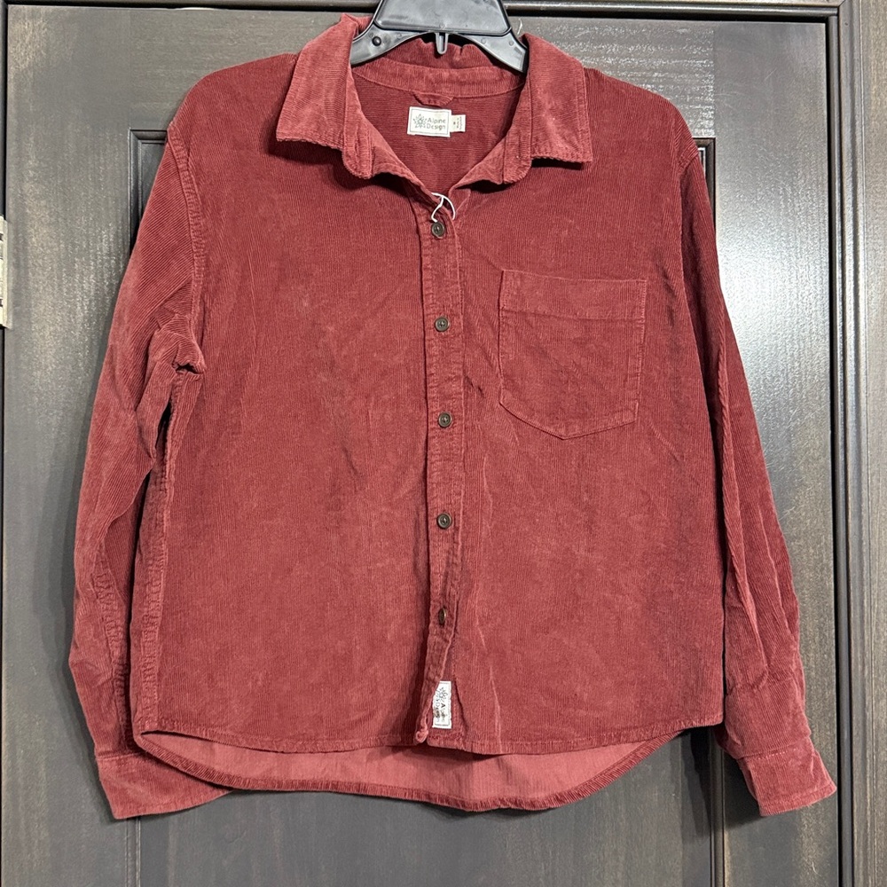 Alpine Design‎ NWT Women's Cord Shirt in Maroon M